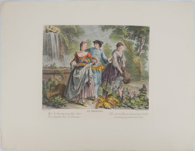 Nicolas LANCRET :, Gravure originale (vue générale) - Crédit photo : Galerie Art.Paris