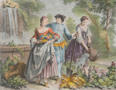 Nicolas LANCRET :, Gravure originale (photo de détail 2) - Crédit photo : Galerie Art.Paris