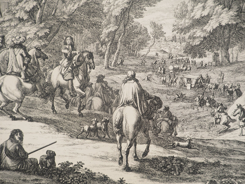 Adam Frans VAN DER MEULEN :, Gravure originale (photo de détail 3) - Crédit photo : Galerie Art.Paris