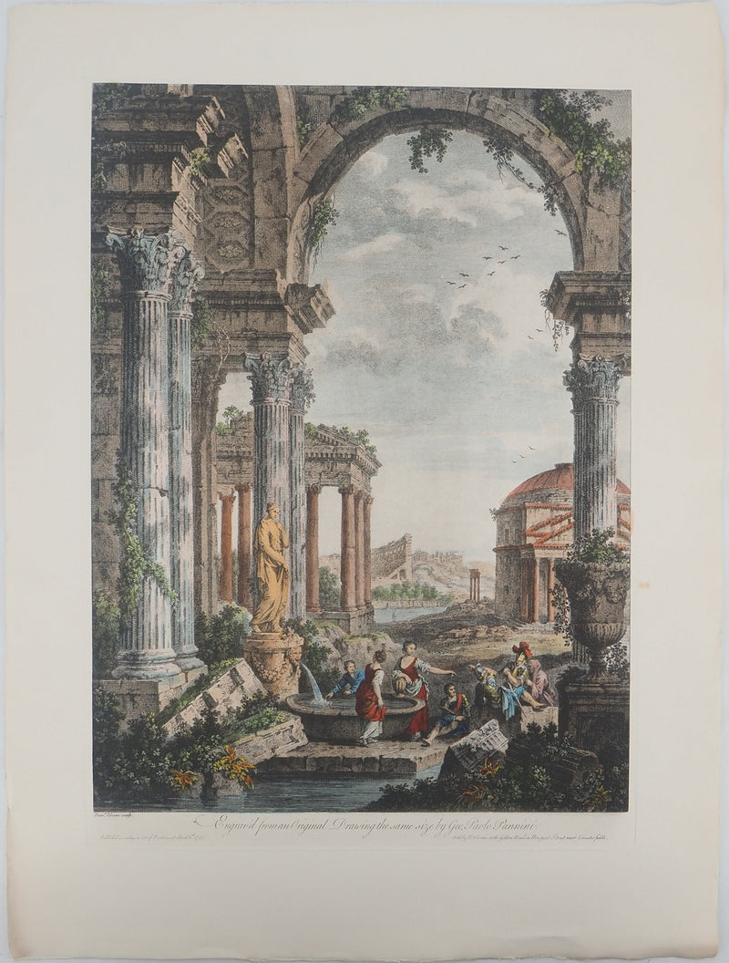 Giovanni Paolo PANNINI :, Gravure originale (vue générale) - Crédit photo : Galerie Art.Paris