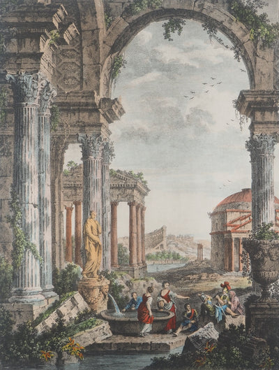 Giovanni Paolo PANNINI :, Gravure originale (photo de détail 2) - Crédit photo : Galerie Art.Paris