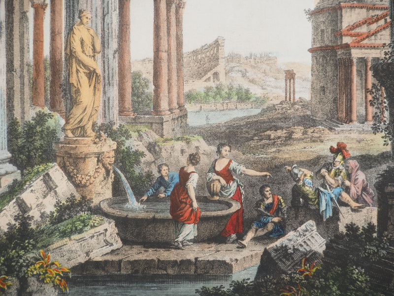 Giovanni Paolo PANNINI :, Gravure originale (photo de détail 4) - Crédit photo : Galerie Art.Paris