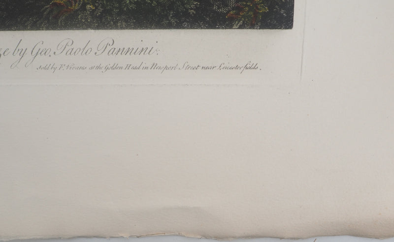 Giovanni Paolo PANNINI :, Gravure originale (photo de détail 5) - Crédit photo : Galerie Art.Paris