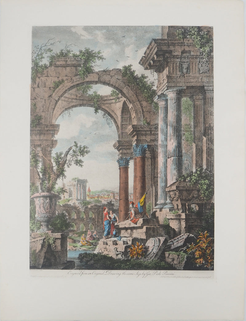 Giovanni Paolo PANNINI :, Gravure originale (vue générale) - Crédit photo : Galerie Art.Paris