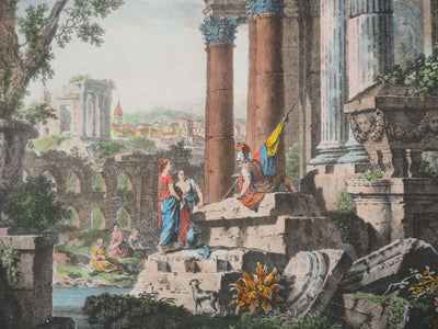 Giovanni Paolo PANNINI :, Gravure originale (photo de détail 3) - Crédit photo : Galerie Art.Paris