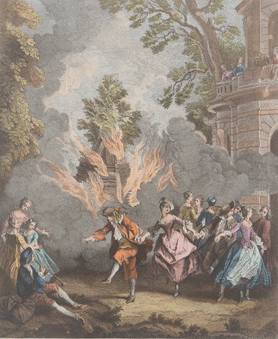 Nicolas LANCRET : Le feu, Gravure originale (photo de détail 2) - Crédit photo : Galerie Art.Paris