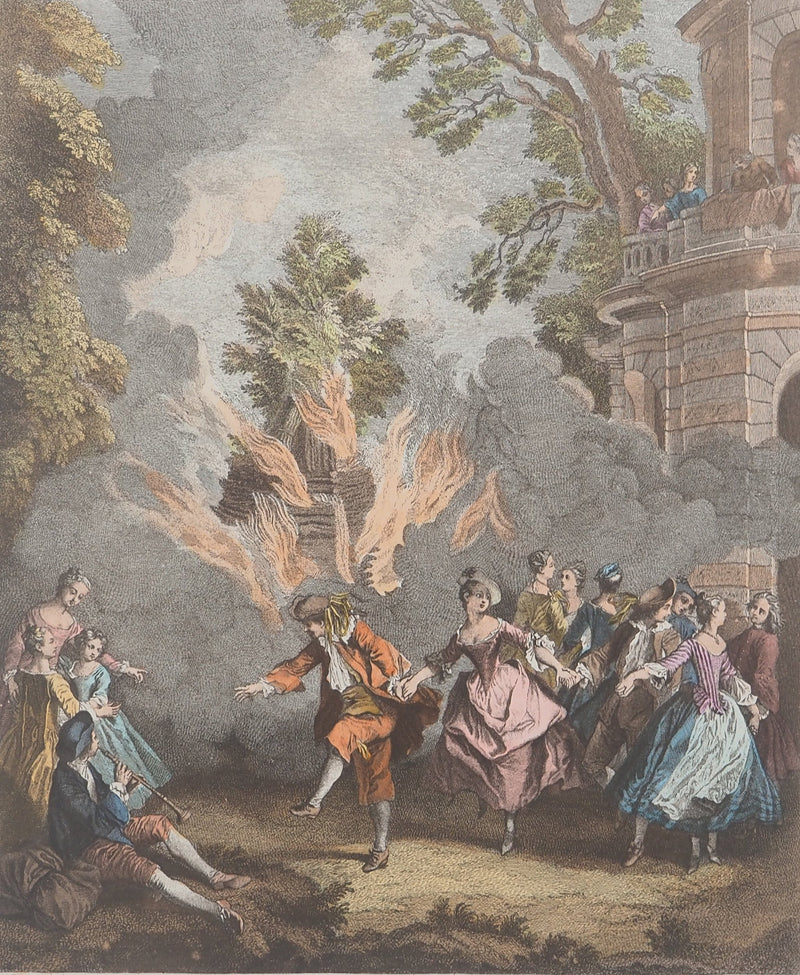 Nicolas LANCRET : Le feu, Gravure originale (photo de détail 2) - Crédit photo : Galerie Art.Paris