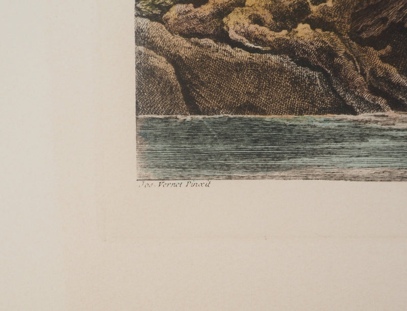 Joseph VERNET :, Gravure originale (photo de détail 2) - Crédit photo : Galerie Art.Paris