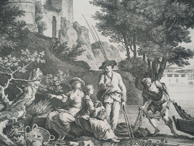 Joseph VERNET :, Gravure originale (photo de détail 3) - Crédit photo : Galerie Art.Paris