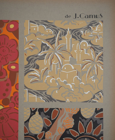 Jacques CAMUS : La cité des palmiers, Lithographie originale (photo de détail 2) - Crédit photo : Galerie Art.Paris