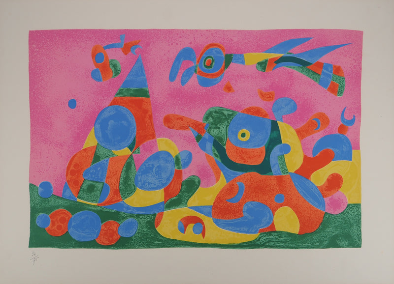Joan MIRO : Le dragon rouge et bleu, Ubu roi, Lithographie originale (photo de détail 3) - Crédit photo : Galerie Art.Paris