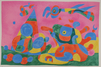 Joan MIRO : Le dragon rouge et bleu, Ubu roi, Lithographie originale (vue générale) - Crédit photo : Galerie Art.Paris