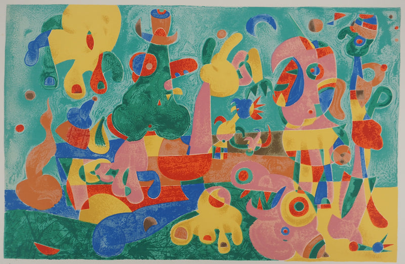 Joan MIRO : Les animaux colorés, Ubu roi, Lithographie originale (vue générale) - Crédit photo : Galerie Art.Paris