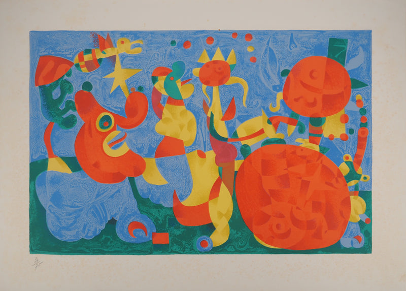 Joan MIRO : La fête du roi, Ubu roi, Lithographie originale (photo de détail 2) - Crédit photo : Galerie Art.Paris