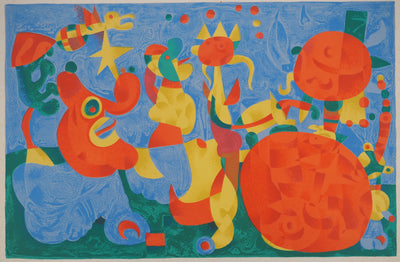 Joan MIRO : La fête du roi, Ubu roi, Lithographie originale (vue générale) - Crédit photo : Galerie Art.Paris