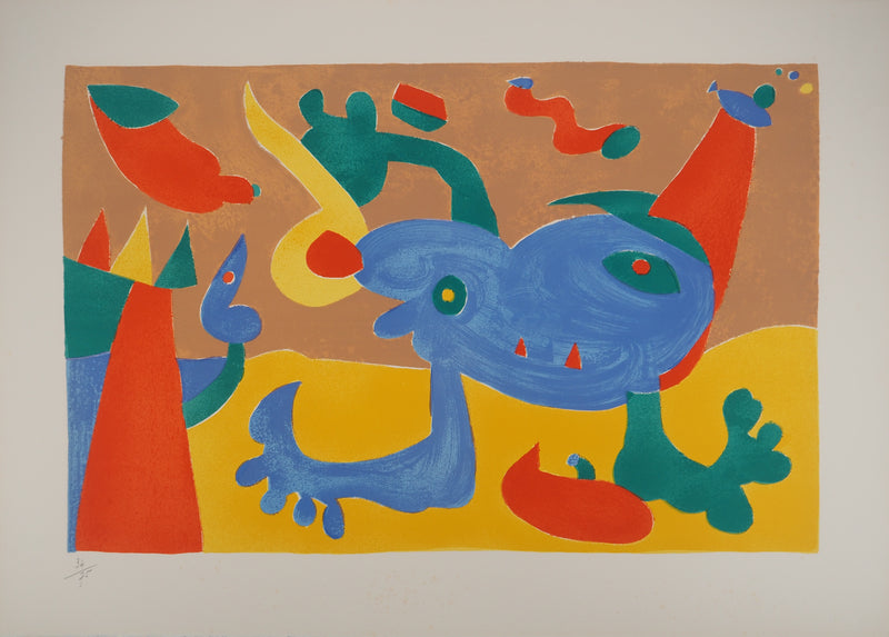 Joan MIRO : Le monstre bleu, Ubu roi, Lithographie originale (photo de détail 3) - Crédit photo : Galerie Art.Paris