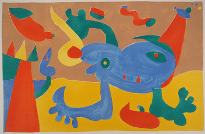 Joan MIRO : Le monstre bleu, Ubu roi, Lithographie originale (vue générale) - Crédit photo : Galerie Art.Paris