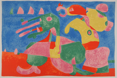 Joan MIRO : L'animal surréaliste, Ubu roi, Lithographie originale (vue générale) - Crédit photo : Galerie Art.Paris