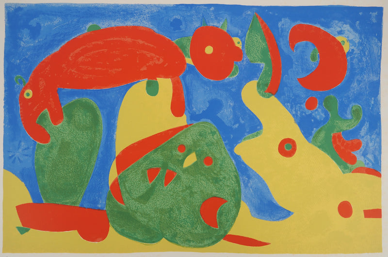 Joan MIRO : La balade nocturne, Ubu roi, Lithographie originale (vue générale) - Crédit photo : Galerie Art.Paris