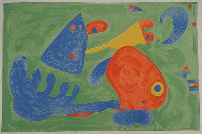 Joan MIRO : Le rêve surréaliste, Ubu roi, Lithographie originale (vue générale) - Crédit photo : Galerie Art.Paris