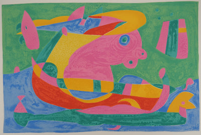 Joan MIRO : Le bateau surréaliste, Ubu roi, Lithographie originale (vue générale) - Crédit photo : Galerie Art.Paris