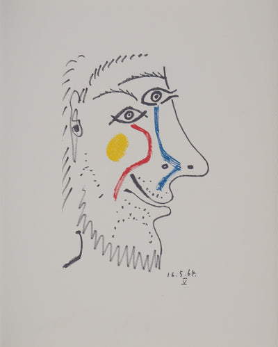 Pablo PICASSO : Portrait aux larmes, Lithographie originale (vue générale) - Crédit photo : Galerie Art.Paris