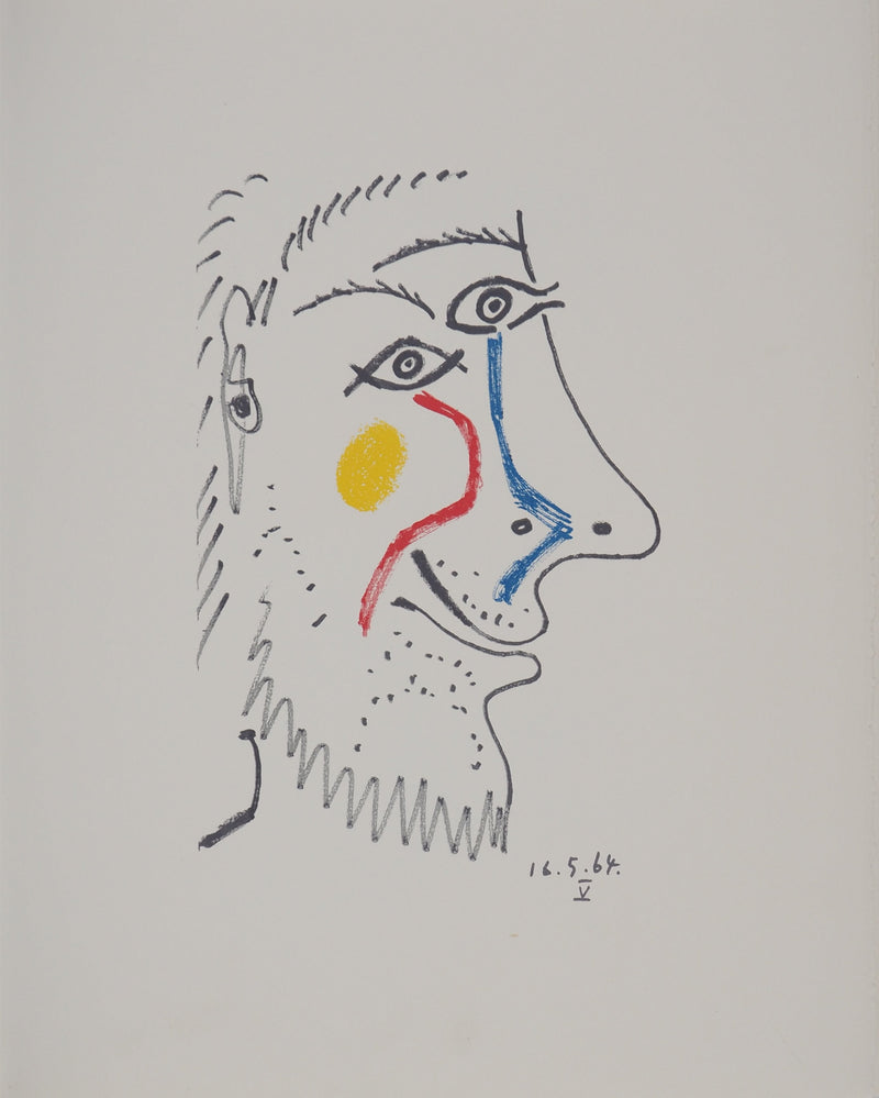 Pablo PICASSO : Portrait aux larmes, Lithographie originale (vue générale) - Crédit photo : Galerie Art.Paris