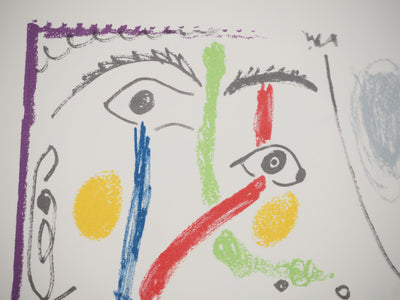 Pablo PICASSO : Autoportrait à la marinière, Lithographie originale (photo de détail 4) - Crédit photo : Galerie Art.Paris