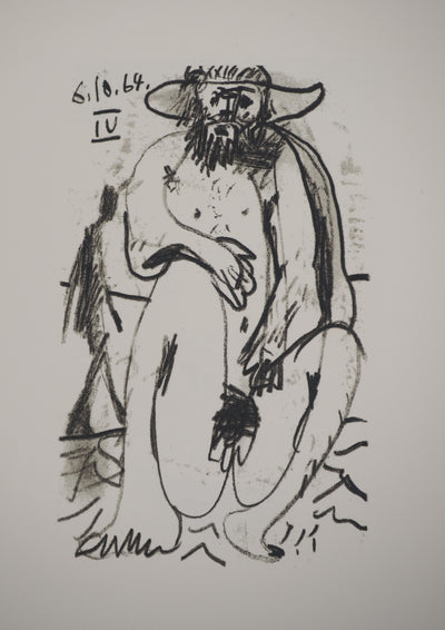Pablo PICASSO : L'artiste en Minotaure, Lithographie originale (photo de détail 2) - Crédit photo : Galerie Art.Paris
