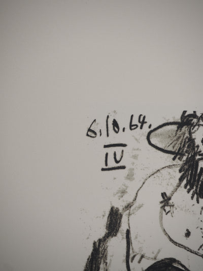 Pablo PICASSO : L'artiste en Minotaure, Lithographie originale (photo de détail 3) - Crédit photo : Galerie Art.Paris