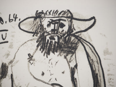 Pablo PICASSO : L'artiste en Minotaure, Lithographie originale (photo de détail 4) - Crédit photo : Galerie Art.Paris