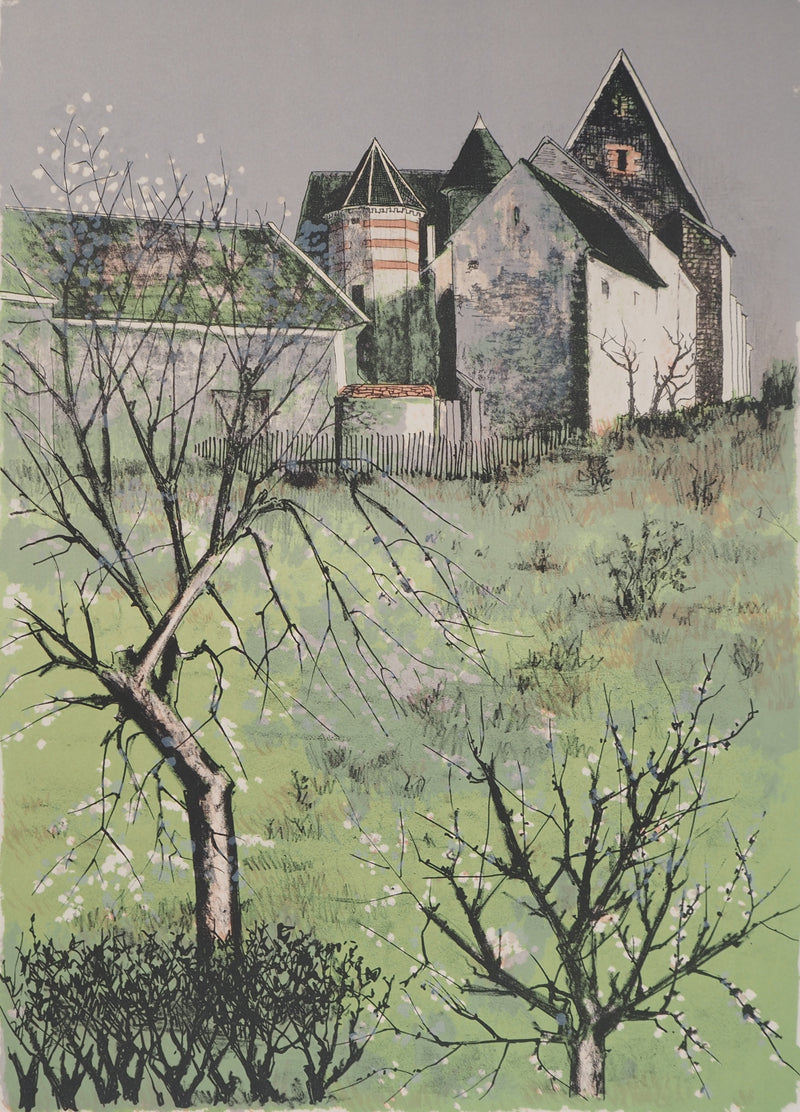  PETIT-JEAN : Vue sur une maison de campagne , Lithographie originale (photo de détail 3) - Crédit photo : Galerie Art.Paris