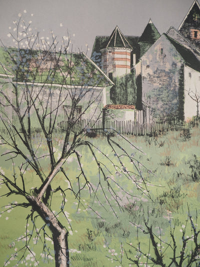  PETIT-JEAN : Vue sur une maison de campagne , Lithographie originale (photo de détail 4) - Crédit photo : Galerie Art.Paris