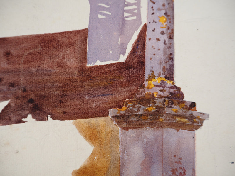 Léopold Franz KOWALSKI : Monument devant église, c, Dessin original (photo de détail 4) - Crédit photo : Galerie Art.Paris