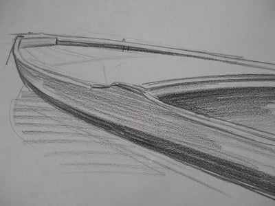 Léopold Franz KOWALSKI : L'avant de la barque, c, Dessin original (photo de détail 3) - Crédit photo : Galerie Art.Paris