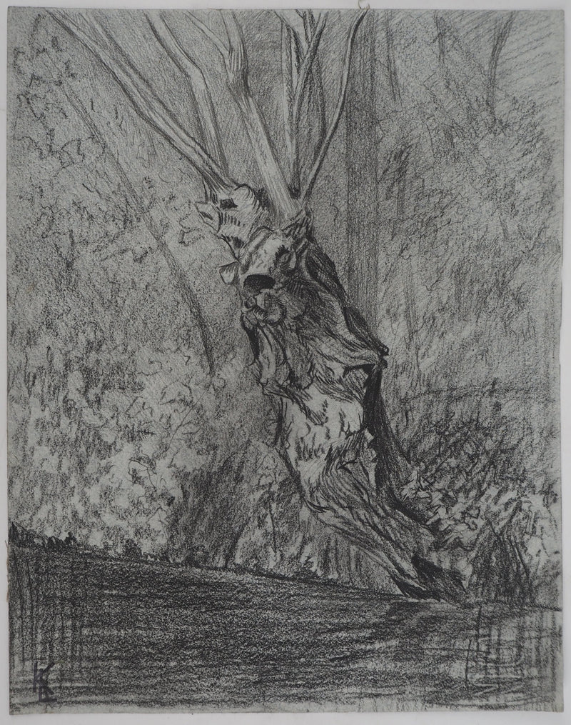 Léopold Franz KOWALSKI : Le cerf, c., Dessin original (vue générale) - Crédit photo : Galerie Art.Paris