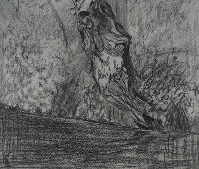 Léopold Franz KOWALSKI : Le cerf, c., Dessin original (photo de détail 3) - Crédit photo : Galerie Art.Paris