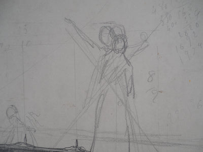 Léopold Franz KOWALSKI : Étude des sujets à la barque, c, Dessin original (photo de détail 4) - Crédit photo : Galerie Art.Paris
