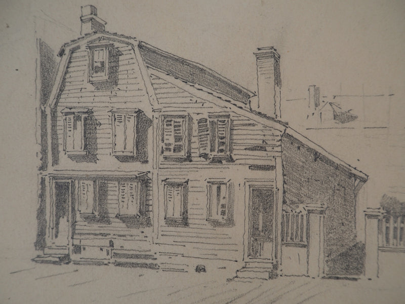 Léopold Franz KOWALSKI : Une maison de ville, c, Dessin original (photo de détail 3) - Crédit photo : Galerie Art.Paris