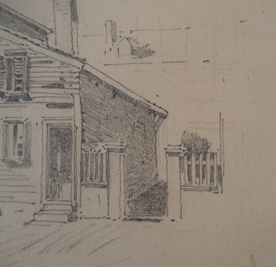 Léopold Franz KOWALSKI : Une maison de ville, c, Dessin original (photo de détail 4) - Crédit photo : Galerie Art.Paris