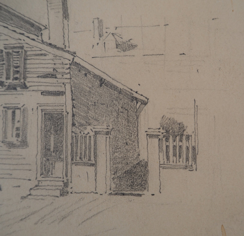 Léopold Franz KOWALSKI : Une maison de ville, c, Dessin original (photo de détail 4) - Crédit photo : Galerie Art.Paris