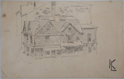 Léopold Franz KOWALSKI : La maison au n°1680, c, Dessin original (vue générale) - Crédit photo : Galerie Art.Paris