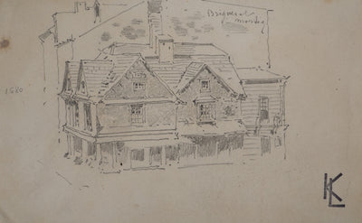 Léopold Franz KOWALSKI : La maison au n°1680, c, Dessin original (photo de détail 2) - Crédit photo : Galerie Art.Paris