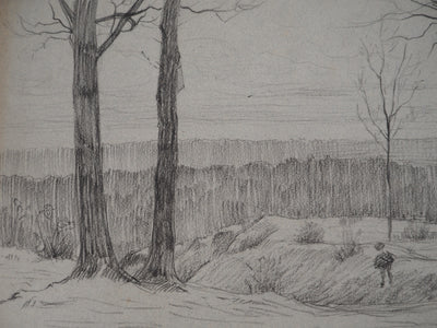 Léopold Franz KOWALSKI : Enfant à la prairie, c, Dessin original (photo de détail 3) - Crédit photo : Galerie Art.Paris