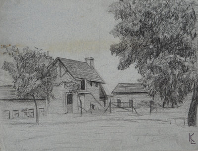 Léopold Franz KOWALSKI : Une ferme, c, Dessin original (photo de détail 2) - Crédit photo : Galerie Art.Paris