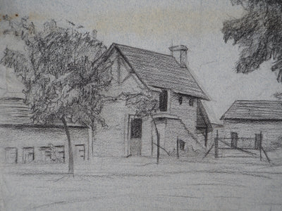 Léopold Franz KOWALSKI : Une ferme, c, Dessin original (photo de détail 4) - Crédit photo : Galerie Art.Paris