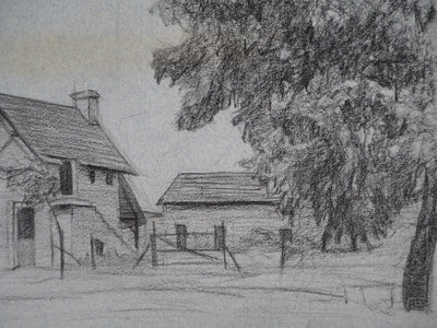Léopold Franz KOWALSKI : Une ferme, c, Dessin original (photo de détail 3) - Crédit photo : Galerie Art.Paris