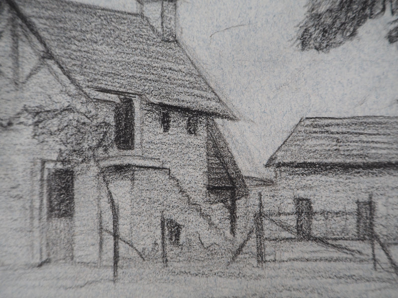 Léopold Franz KOWALSKI : Une ferme, c, Dessin original (photo de détail 5) - Crédit photo : Galerie Art.Paris