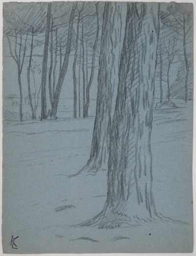 Léopold Franz KOWALSKI : Troncs de clairière, c, Dessin original (vue générale) - Crédit photo : Galerie Art.Paris