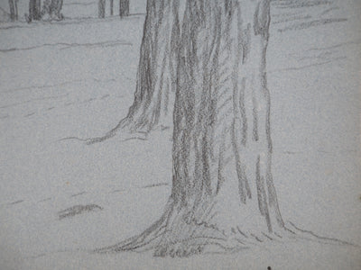 Léopold Franz KOWALSKI : Troncs de clairière, c, Dessin original (photo de détail 5) - Crédit photo : Galerie Art.Paris